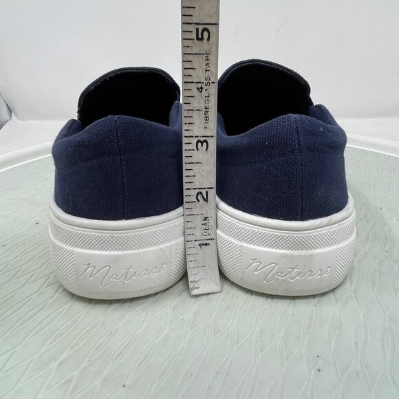 Coconuts by Matisse ShoesSize 9.5 Harry Sneakers Slip On Navy Textile Shoes NEW - Picture 8 of 8